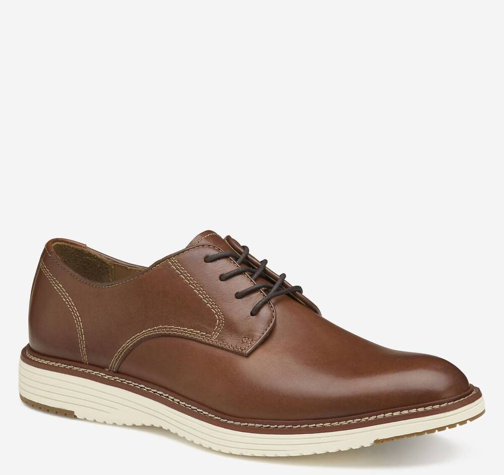 NEW JOHNSTON & MURPHY men's upton plain toe shoe in tan